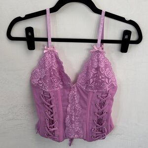 Pink Lace Corset Top